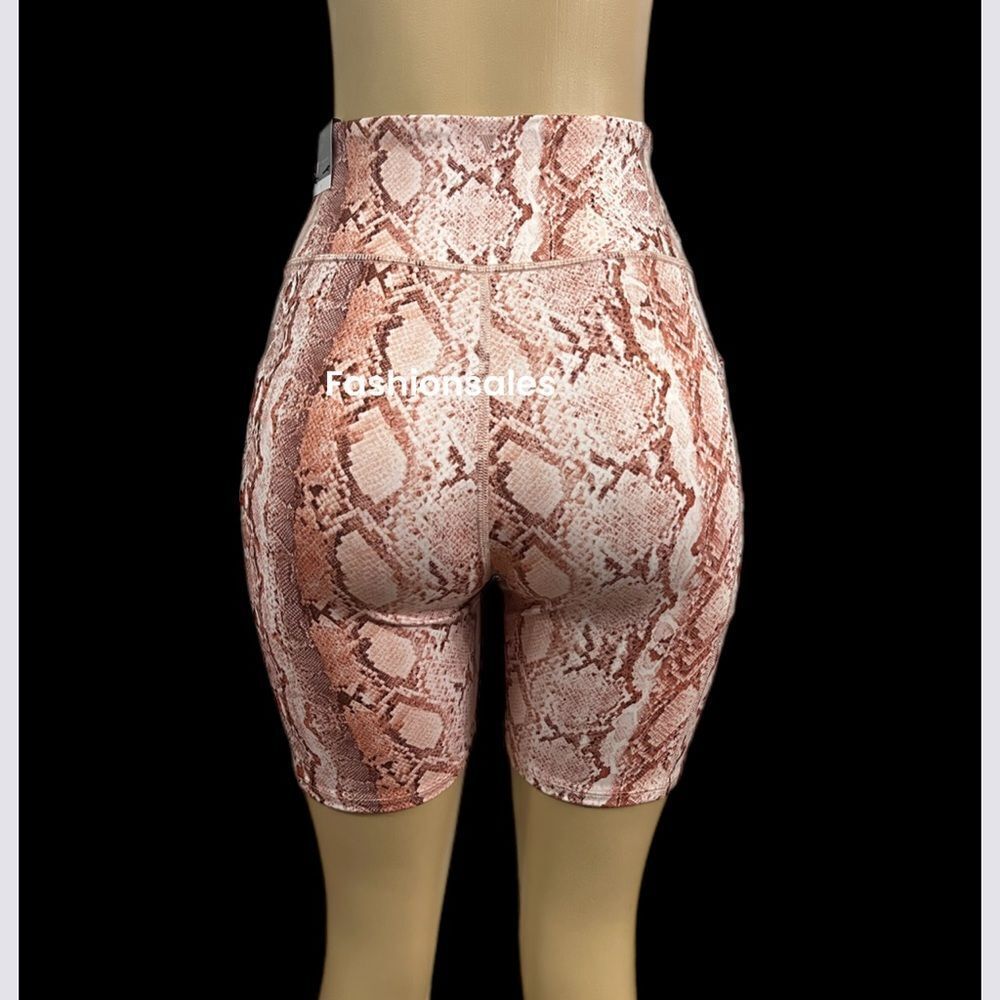 Victoria’s Secret Flow on Point Soft High Rise Pocket 7”Bike Shorts Snake Print